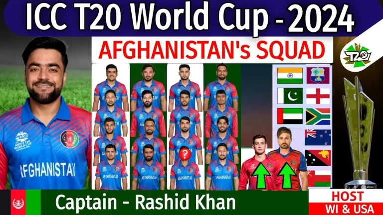 Afghanistan Team Squads for ICC T20 World Cup 2024 & Player List