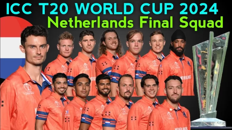 Netherlands Team Squads for ICC T20 World Cup 2024 & Player List