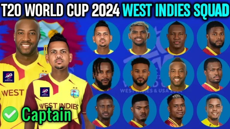 West Indies Team Squads for ICC T20 World Cup 2024 & Player List