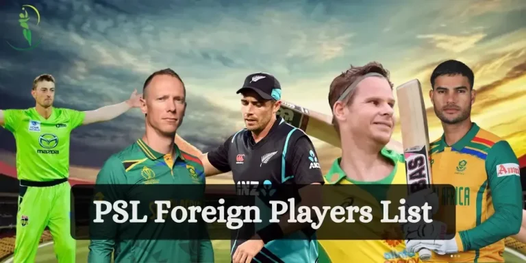 PSL Foreign Players List